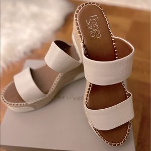 Brand NEW✨ Franco Sarto 👡 White Espadrille Wedge Sandal‼️ (Original Box)